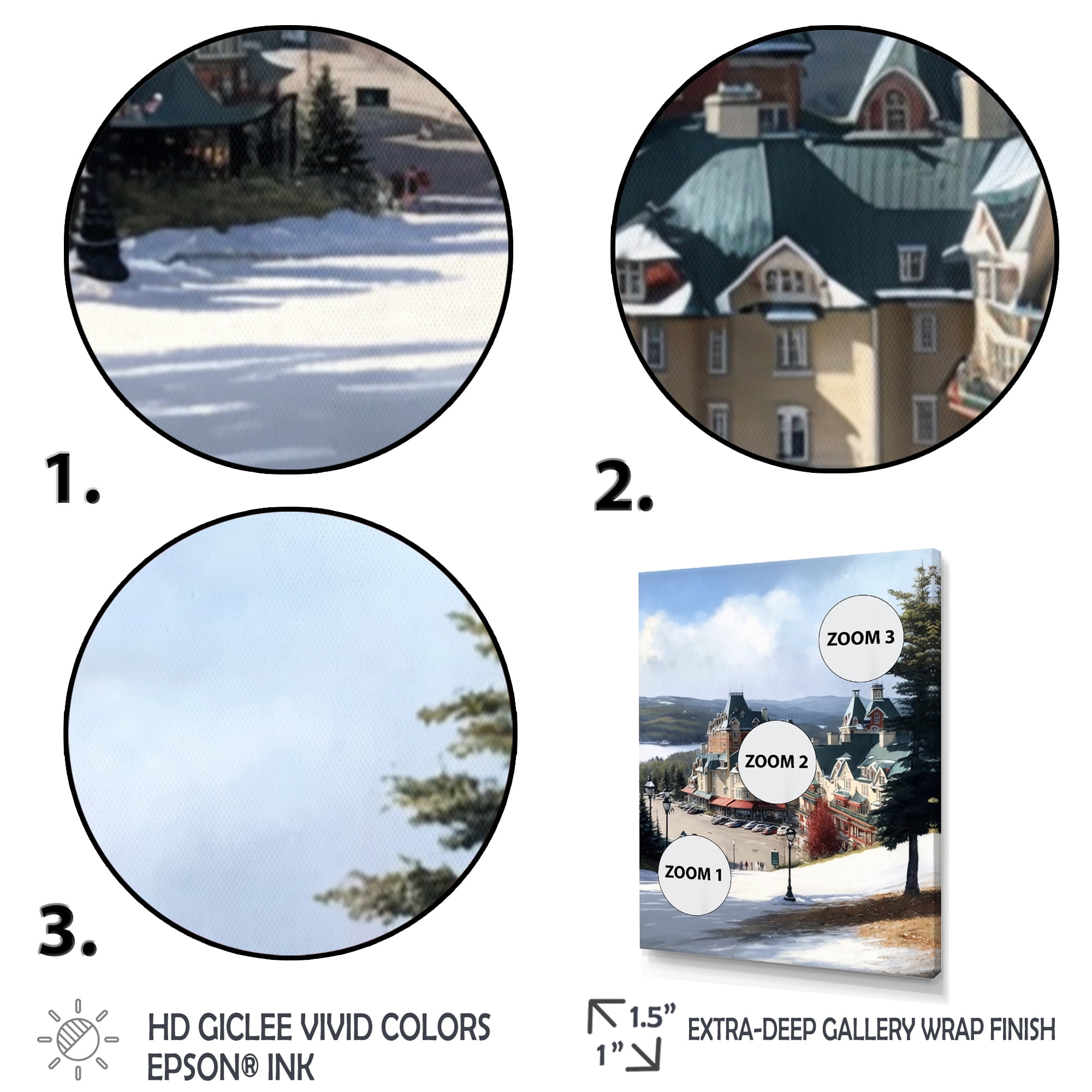 Designart Mont Tremblant Winter Season II Canvas Wall Art