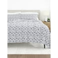 thumbnail image 6 of Ultra Soft & Breathable Wrinkle Free Bed Sheets Set - Navy Floral Vines Pattern for King Size Bedding by Comfort Canopy, 6 of 11