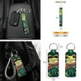 thumbnail image 7 of Yuyamidu Frog Car Seat Covers with Steering Wheel Cover Seat Belt Covers Palm Leaves Cup Coasters Car Sun Shade Key Chain Rearview Mirror Cover Handbrake Cover Set 16 PCS Auto Accessories, Green, 7 of 7