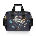 thumbnail image 7 of FORMRS Insulated Cooler Bag 24 Cans Capacity Soft Leakproof Lunch Box with Side Pockets, Black Record, 7 of 7