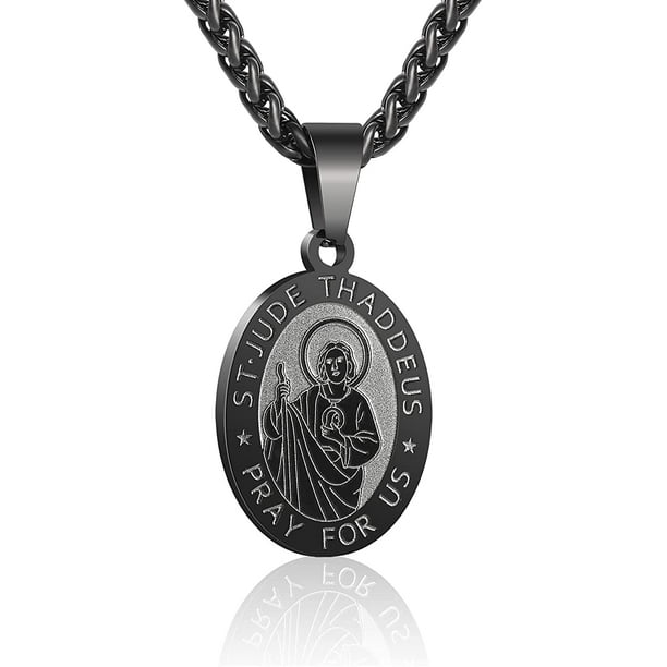Saint St. Jude Thaddeus Medal Necklace, Catholic Patron Religious San ...