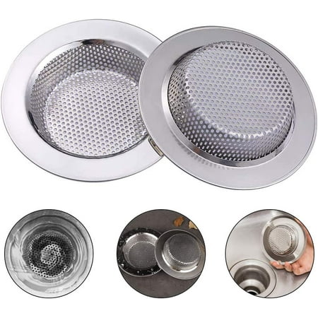 

Drain strainer stainless steel. Drain strainer shower. 2 pieces kitchen sink. Drain strainer sink. Sink filter strainer. for sink bathroom shower kitchen (9 cm)