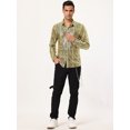 thumbnail image 3 of Unique Bargains Big & Tall Men's Leopard Print Button Down Long Sleeve Shirt, 3 of 6