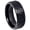 Black, variant on 2-Tone Hammered Mens Tungsten Wedding Ring - 8mm Black IP & Rose Gold Tungsten Carbide Ring - Anniversary Band TN699Ns15