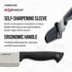 thumbnail image 4 of Cuchillo de chef Farberware Edgekeeper de 15 cm de alto, acero inoxidable, 4 of 7