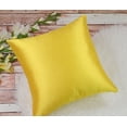 thumbnail image 2 of Aiking Home Solid Faux Silk Decorative Throw Pillow COVER 18 by 18 - Yellow, 2 of 3