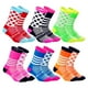 thumbnail image 3 of Calcetines deportivos de ciclismo que absorben los calcetines transpirables de puntos a rayas para hombres y mujeres, 3 of 8