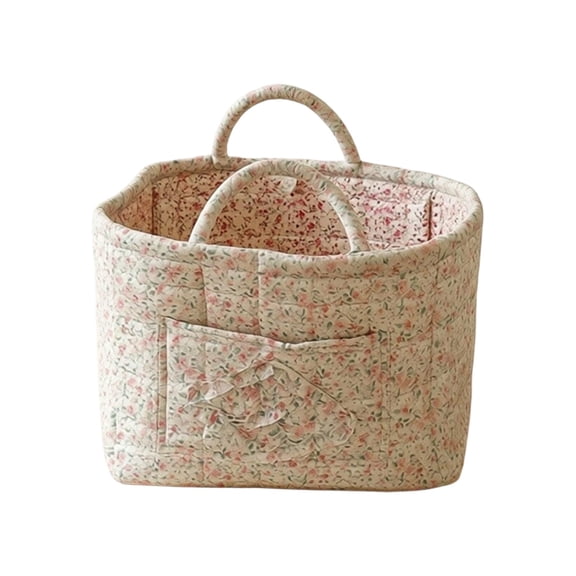 Large Foldable Floral Laundry Storage Hamper Portable Zipper Organizer Basket For Bedroom Household Clothes Storage