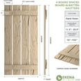 thumbnail image 2 of Ekena Millwork 23 1/2"W x 58"H Rustic Four Board Spaced Board-n-Batten Hand Hewn Faux Wood Shutters (Per Pair), Primed Tan, 2 of 11