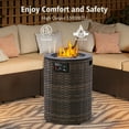 thumbnail image 6 of GAZEBETER 18" Propane Fire Pit Table,Outside 55000 BTU Outdoor Rattan & Wicker Gas Fire Pit Table for Patio,Garden,Party and Camping, 6 of 9