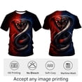 thumbnail image 3 of Rebaike 3D Cobra Snake T Shirt Serpent Graphic Tee Yin Yang Style All Over Print Shirt for Men Women Streetwear Fashion, 3 of 7