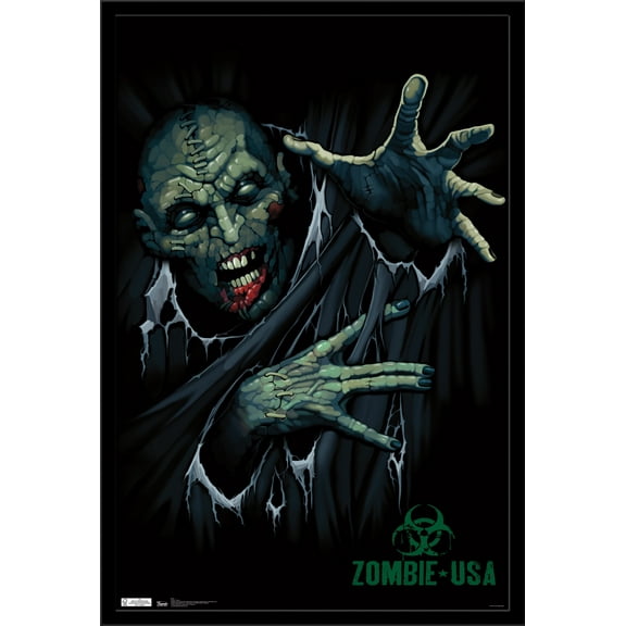 Zombie - Reach Wall Poster, 22.375" x 34", Framed