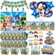 thumbnail image 2 of Decoraciones para fiestas de cumpleaños de erizo, cajas de regalo de dulces, vajilla, mantel, fondo, globos azules, obsequios de fiesta para cumpleaños de niños, 2 of 5