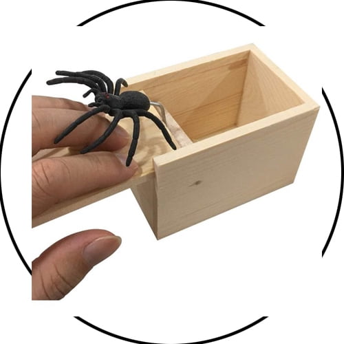 The Original Spider Prank Box Hilarious Wooden Box Toy Prank