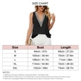 thumbnail image 6 of Sleeveless Vest Top Pure Color V Neck Lace Pullover Casual Comfortable Tank Top for Office Work School Party Black S, 6 of 6