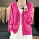 thumbnail image 4 of Camisetas para mujer,Blusa de punto con botones de color liso para mujer, camisa acrílica de manga larga, blusa informal de moda para uso doméstico y diario, sopatenor, 4 of 8