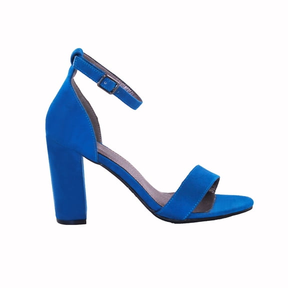 Destina Way Delight High Heels Closed Back Sandals Blue 10 W