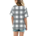 thumbnail image 4 of Delliss Girls Casual Short Sleeve T Shirts Crewneck Tops Kids Checkered Tee Blouses 5-15 Years, 4 of 8