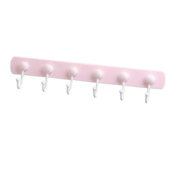 yotijay Self Adhesive Hook Mounted Coat Rack Organizer Holder Hanger Pink