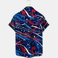 thumbnail image 5 of Independence Day Men's Summer Beach Shirt Patriotic Graphic T Shirt Collared Blouses Short Sleeve Tshirt with Chest Pocket Loose Fit Dress Shirts, 5 of 5