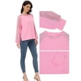 thumbnail image 5 of Women's Casual Sequin Ballon Long Sleeve Blouse Loose Round Neck Matching Top Party, 5 of 7