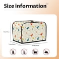 thumbnail image 5 of Kdxio colorful Squirrel Nuts Print Toaster Cover Bread Machine Cover Fits for Most Standard 2 Slice Toasters,Keep Toaster Free From Dust And Fingerprint Oven Dustproof Cover, 5 of 7