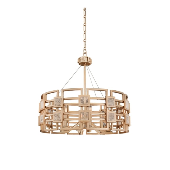 Kalco Lighting Metropolis 28" 6-light Modern Metal Pendant in Modern Gold