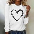 thumbnail image 2 of Mingw Womens XL Crewneck Graphic Long Sleeve Oversized Pullover Tops Casual Fall Outfits, 2 of 4