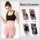 thumbnail image 4 of Pantalones cortos de yoga 2 en 1 para mujer Cintura alta Cintura ancha Tejido transpirable, 4 of 8