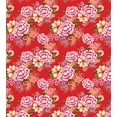 thumbnail image 3 of Ambesonne Floral Duvet Cover Set, Blooming Peony Bouquets Art, 2-Calking, Scarlet and Multicolor, 3 of 7