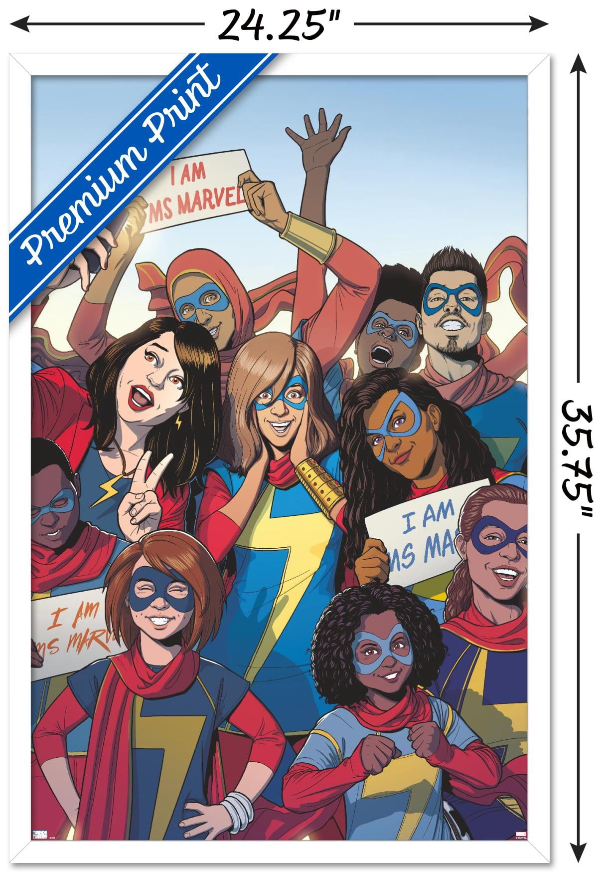 Marvel Comics - Ms. Marvel - Ms. Marvel #37 Wall Poster, 22.375" x 34", Framed