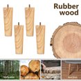 thumbnail image 3 of Miuline 4/6/8 Inch Solid Wood Furniture Legs Dresser Legs Sofa Replacement Legs, Mid Century Couch Legs for Bed, Armchair,Cabinet, 3 of 10