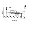 thumbnail image 6 of NOGIS Over The Door Hooks - Sturdy Metal Over Door Hanger Coat Rack with 7 Hooks for Bag, Coat, Towel, Hat, Robes, Scarves, Closet, Fits 1.77" Thick Door (White), 6 of 7
