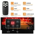 thumbnail image 3 of WDZS 28.5" Electric Fireplace Insert, Wall Recessed/Mounted, Freestanding Fireplace with Remote Control, 3 Color Adjustable Flames, 2 Modes Heat, 8 H Timer, 5 Brightness Settings, 750/1500W Heater, 3 of 9
