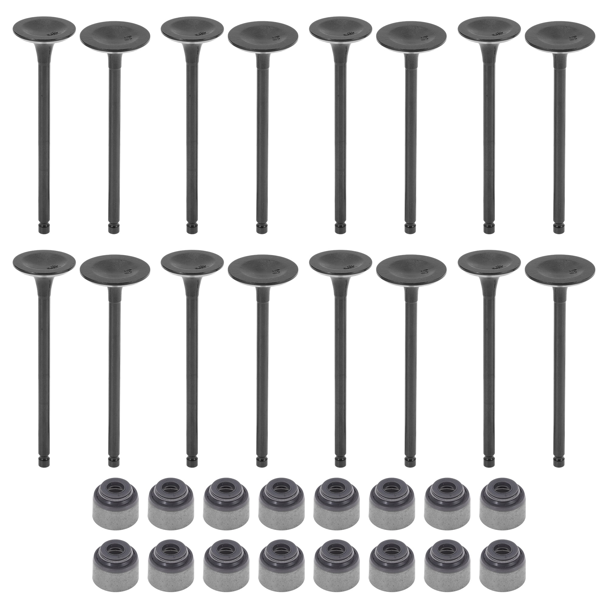Unique Bargains No.SMR994497 Engine Intake Exhaust Valves Kit for Mitsubishi Outlander 2.4 2004-2006 16 Pcs Oil Seal Intake Air-out Valves 1 Set