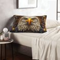thumbnail image 6 of Zufioo Vintage Pattern Bald Eagle Print Double-sided Plush Pillow Cover,Decorative Pillow Protector without Pillow Core, Suitable for Sofa, Bedroom, Car-20"x30", 6 of 6