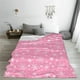 thumbnail image 5 of Balery Snowflake pink backgrounds Manta de Felpa Suave y Acogedora – Cobija de Franela Aterciopelada para Cama, Lavable y Cálida para Sofá, Mascotas, Transpirable-80"x60", 5 of 7