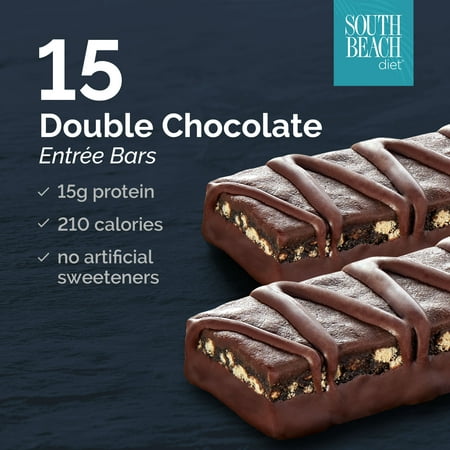 South Beach Diet Double Chocolate Entree Bars, 1.8 Oz, 15