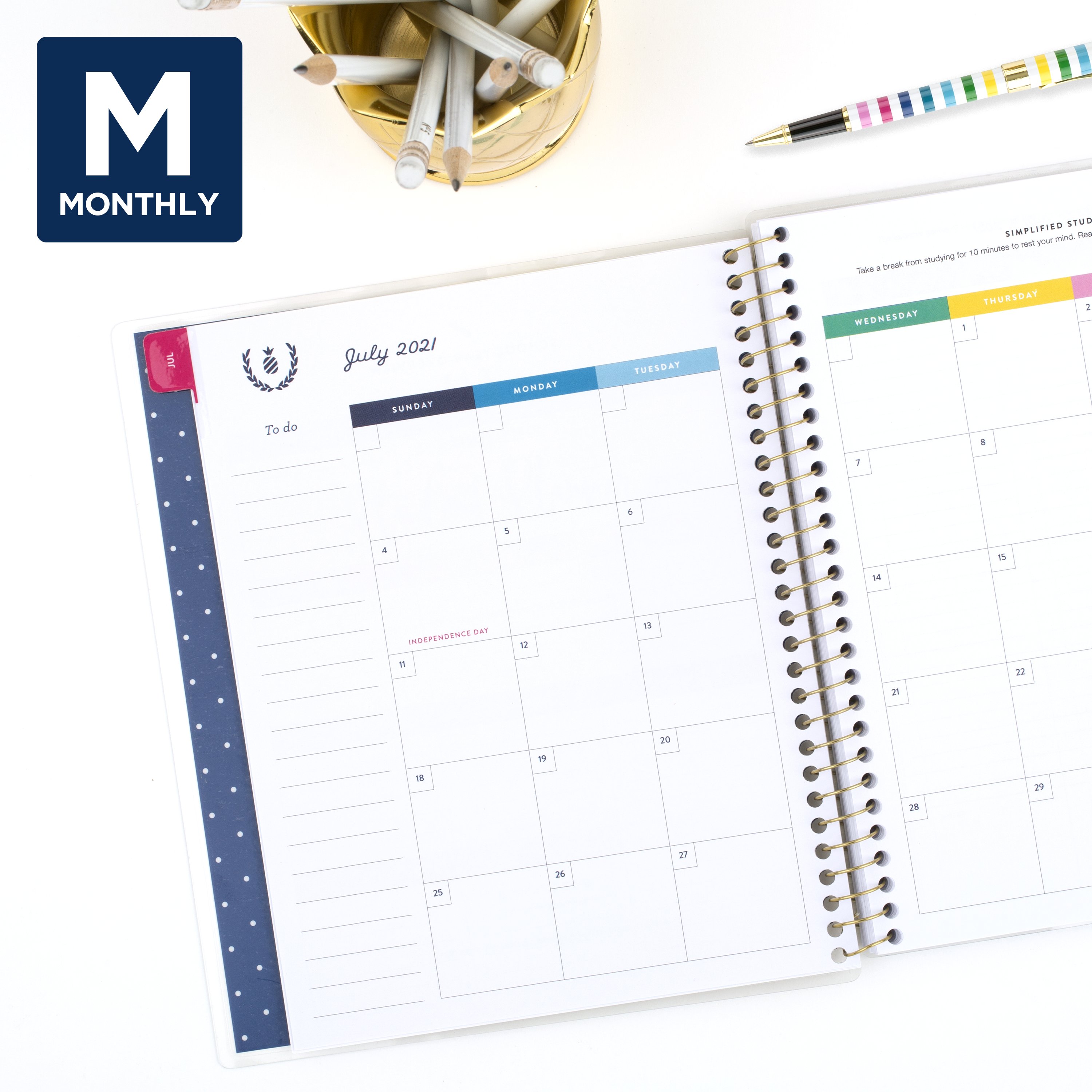 Simplified By Emily Ley Student Planner Rainbow 7 X 8 3 4 Els12 805a 22 Walmart Com Walmart Com
