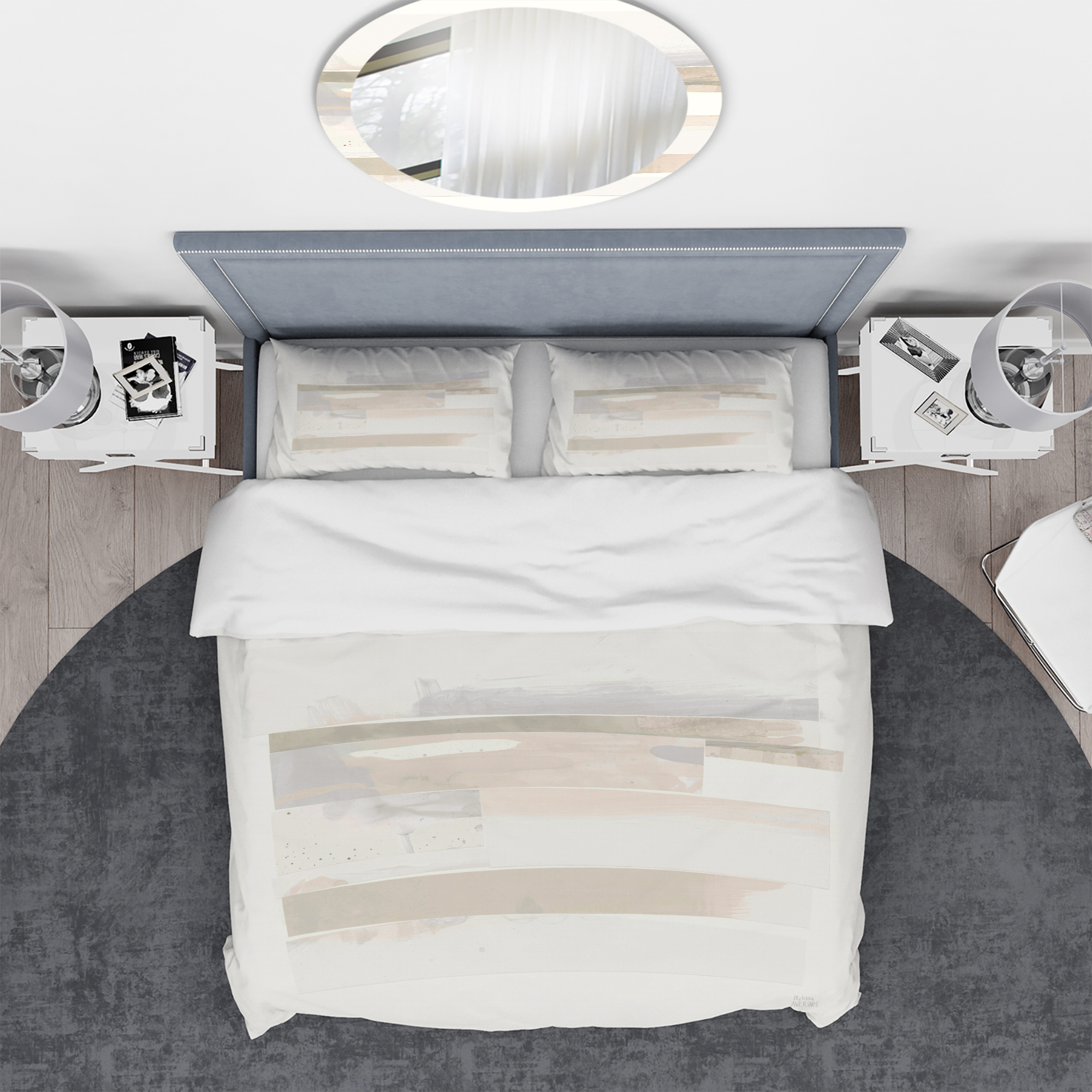 Designart 'Geometric Neutral Form IV' Geometric Duvet Cover Set