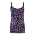 thumbnail image 3 of Pompotops Mode Femmes Décontracté Imprimé Bretelles Col Rond Slim Sans Manches Sexy Camis Léopard, 3 of 4