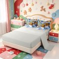 thumbnail image 3 of Manfei Cute Christmas Tree 7-Piece Twin Bedding,Xmas Holiday Season Bedding Comforter Set,Light Gray Reversible, 3 of 7