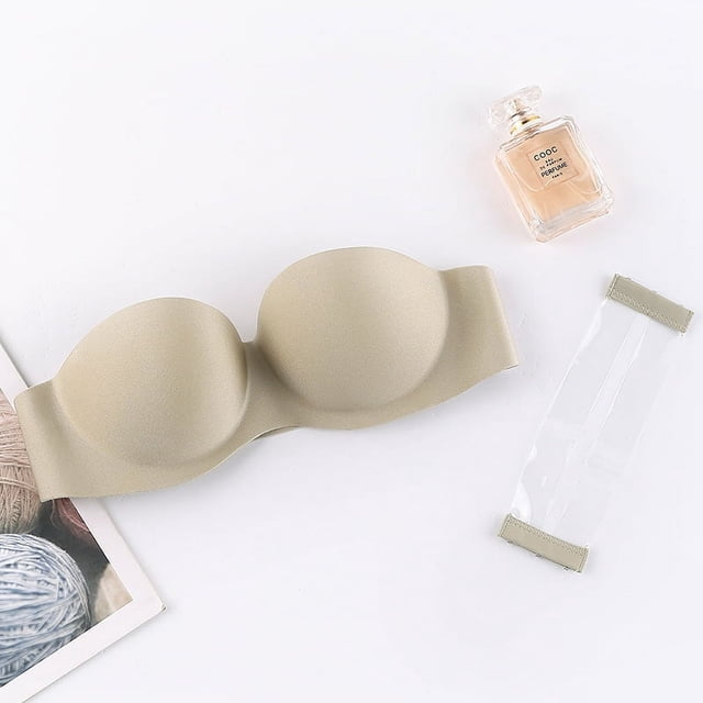 Sujetador invisible sin tirantes antideslizante de verano para vestido de novia, ropa interior cómoda y sexy con fruncido en la espalda y el pecho