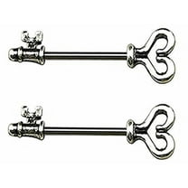 Nipple Ring Skeleton Key Bar Body Jewelry Sold As Pair 14g Cz
