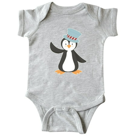 

Inktastic Penguin With Blue Top hat Gift Baby Boy or Baby Girl Bodysuit