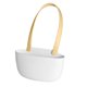 thumbnail image 1 of Kitchen Drain Rack Hanging Basket with Drain Holes Large Capacity Soft Flexible Sink Drain Basket Hanging Bag Yellow and White, 1 of 4