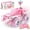 Pink, variant on DEERC RC Cars with Windmill Hair Clips, 1:18 Scale Remote Control Car with Storage Case, 80 Min Playtime 2.4Ghz LED Light Off-Road Pink Monster RC Trucks with Auto Mode, Toys Car Gifts for Girls Kids
