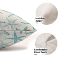thumbnail image 2 of Aqua Starfish Lumbar Pillow Covers 12X20 Inch Set of 2 Beach Ocean Coastal Decorative Rectangular Pillow Cases Summer Nautical Cotton Linen Cushion Case Home Decor for Sofa Couch Outdoor, 2 of 6