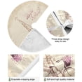 thumbnail image 2 of FMSHPON Flower Eiffel Tower Xmas Christmas Tree Skirt Stand Mat for Holiday Party Decoration Indoor Outdoor 36 inches, 2 of 6