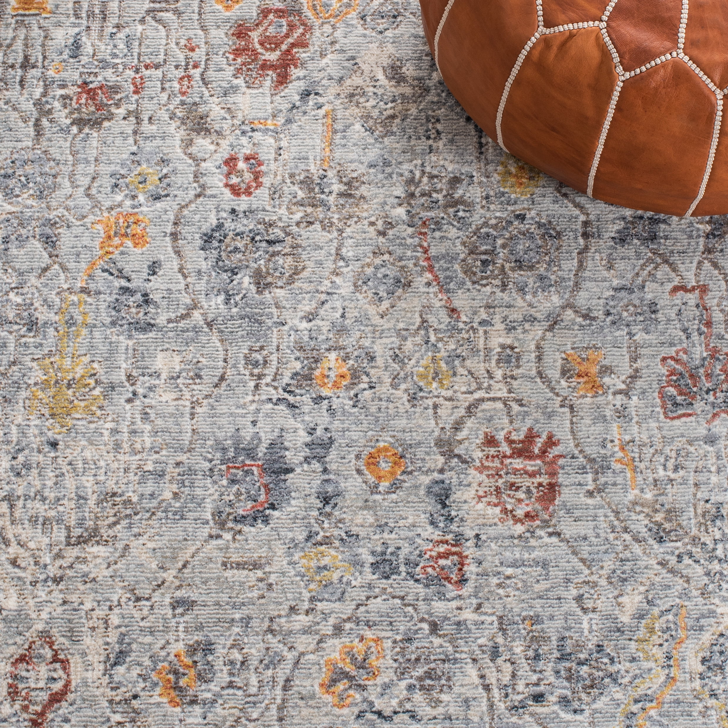 Safavieh History Keiran Distressed Area Rug, Light Gray/Gold, 4' x 6'